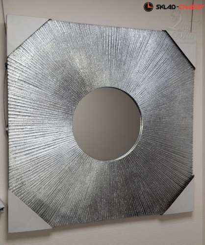 Панно Магия круга серебристое с зеркалом фото фото 2