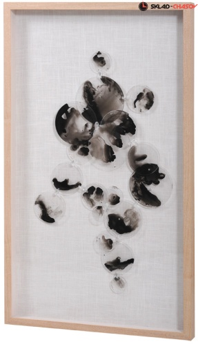 Панно настенное "Капли росы 2" чёрное фото фото 2