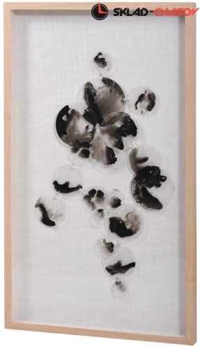 Панно настенное "Капли росы 2" чёрное фото фото 2