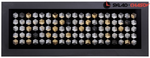 Настенное панно "100 кубов" в чёрной раме фото