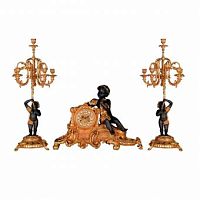 Бронзовые часы с подсвечниками Mahdi Luster C1306 фото