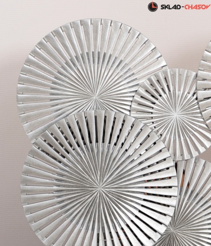 Дизайнерское панно "Зонтики большие серебро" фото фото 3