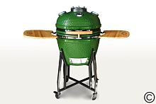 Керамический гриль-барбекю с окошком 22 дюйма (зеленый) (57 см) фото