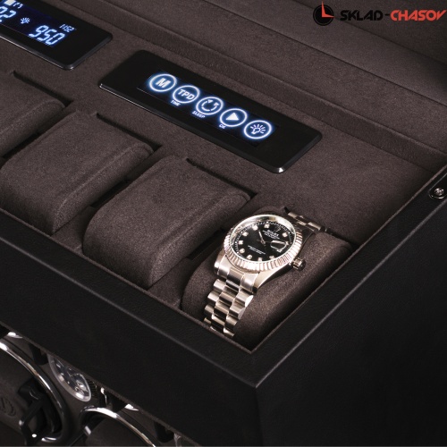 Шкатулка для автоподзавода 8-ми часов и хранения BADGE 08SBL фото фото 3