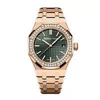 Часы Audemars Piguet Royal Oak 37mm Rose Gold Green Dial фото