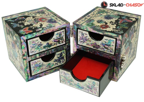 Шкатулка раскладная "Бабочка" темная 170х85х85мм фото фото 4