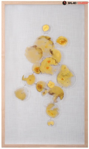 Панно настенное "Капли росы 1" жёлтое фото