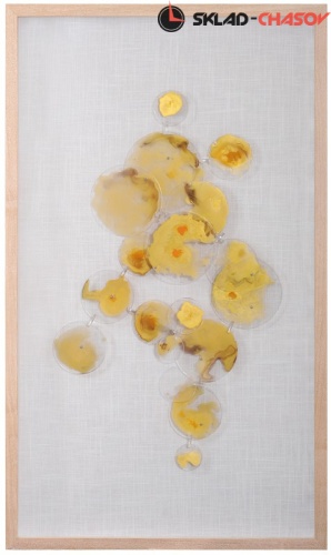 Панно настенное "Капли росы 1" жёлтое фото