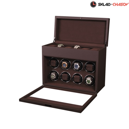 Шкатулка для автоподзавода 8-ми часов и хранения BADGE 08SBR фото фото 2