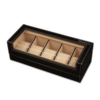 Шкатулка для хранения 5-ти часов Leather 05BW фото