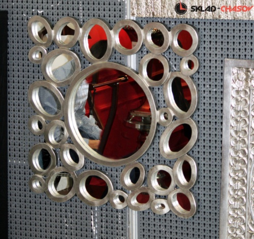 Панно настенное "Кольца с зеркалами - квадрат" фото фото 5