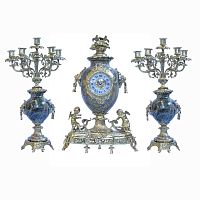 Бронзовые часы с канделябрами Real Bronze C 3125 BM фото