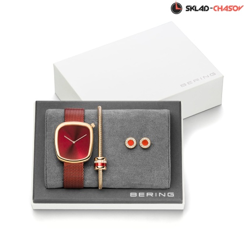 с браслетом и серьгами Bering XMAS_Set_Red фото