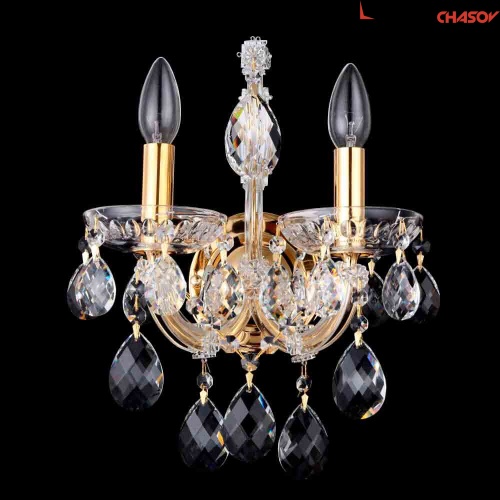 Бра Crystal Lux Isabel AP2 Gold/Transparent фото