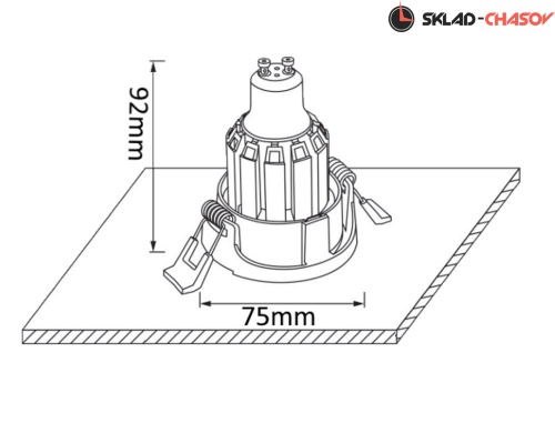 Встраиваемый светильник Crystal Lux CLT 004С1 WH фото фото 2