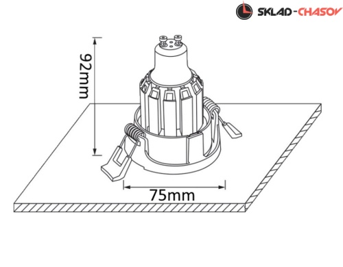 Встраиваемый светильник Crystal Lux CLT 004С1 WH фото фото 2