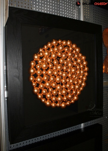 Квадратное панно "Медные шары (круг)" фото фото 4