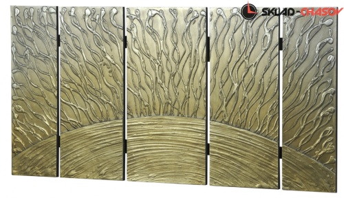 Панно Восход солнца настенное золотистое фото фото 5