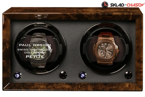 Шкатулка для автоподзавода 2-x часов Petite 2Db-k фото фото 3