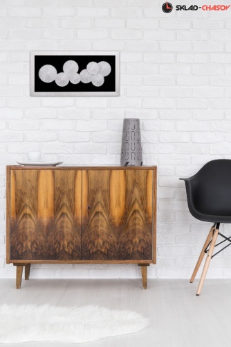 Дизайнерское панно "Зонтики серебристые" в раме фото фото 3