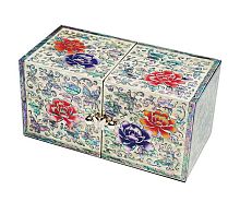 Шкатулка раскладная "Пионы" 170х85х85мм фото