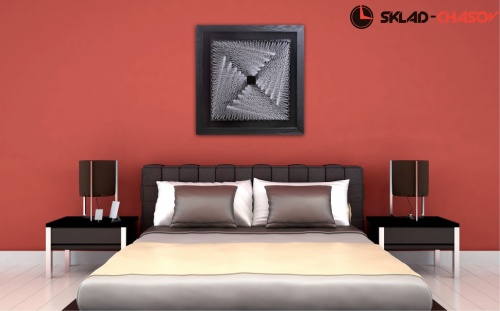 Панно с шёлковыми нитями "Кометы квадрат" фото фото 3