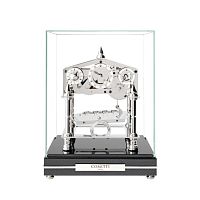 Часы настольные COMITTI THE CONGREVE RHODIUM PLATED MOVEMENT AND CARBON FIBRE BASE S5663S фото