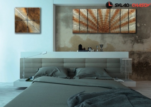 Дизайнерское панно "Золотые лучи" фото