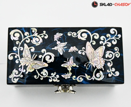 Шкатулка "Бабочки" синяя HJGB-NB1 фото фото 4