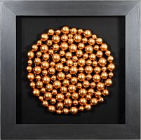 Квадратное панно "Медные шары (круг)" фото
