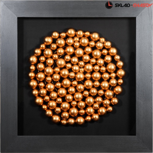 Квадратное панно "Медные шары (круг)" фото