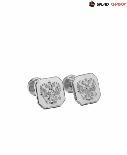 Запонки 54502кк эмаль белая (пара) фото