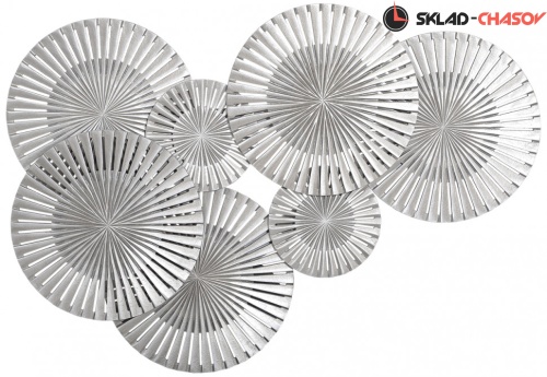 Дизайнерское панно "Зонтики большие серебро" фото фото 2