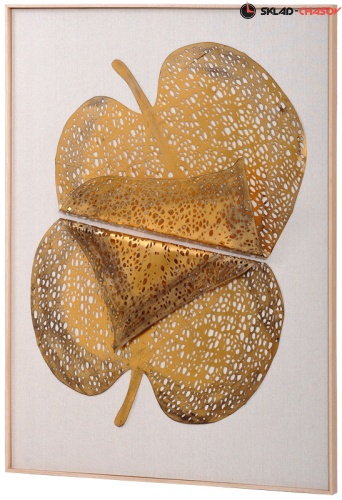 Панно золотистое "Золотолиственный узор" фото фото 2