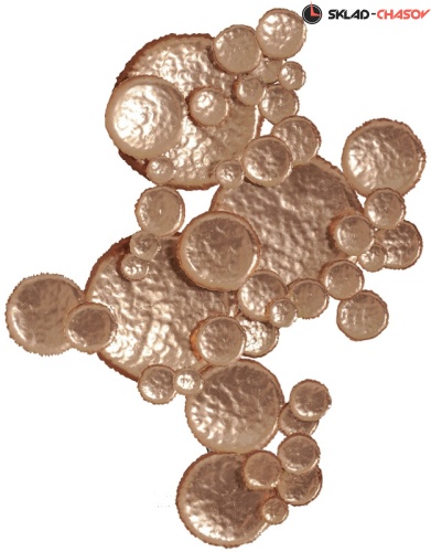 Панно медное рельефное "Кратеры" фото