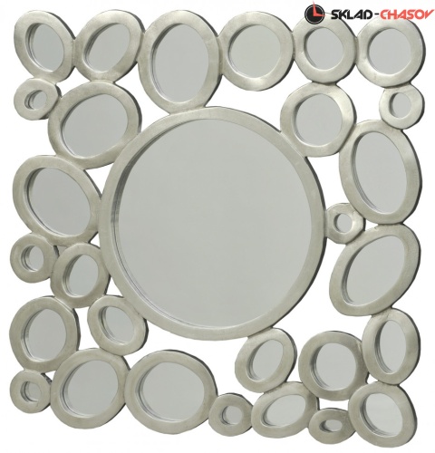 Панно настенное "Кольца с зеркалами - квадрат" фото