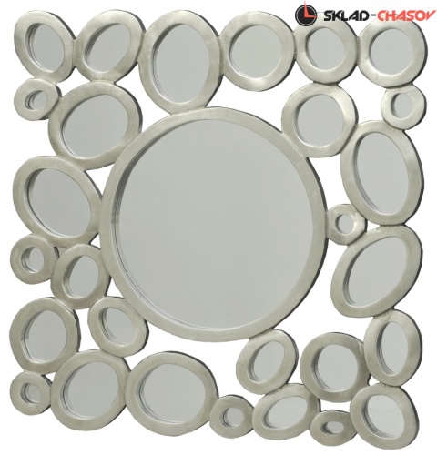 Панно настенное "Кольца с зеркалами - квадрат" фото