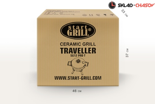 Керамический гриль TRAVELLER SG12 PRO T, 30,5 см / 12 дюймов (черный) фото фото 8