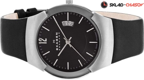 Мужские Skagen Leather Swiss 981XLSLB фото фото 2