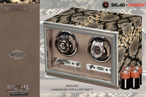 Шкатулка для автоподзавода 2-х часов Wolf 461822 фото фото 4