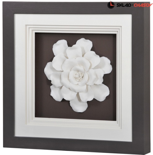 Панно керамическое "Цветок 1" в раме фото