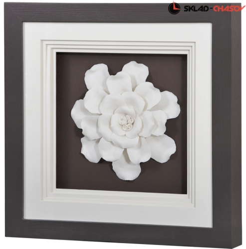 Панно керамическое "Цветок 1" в раме фото