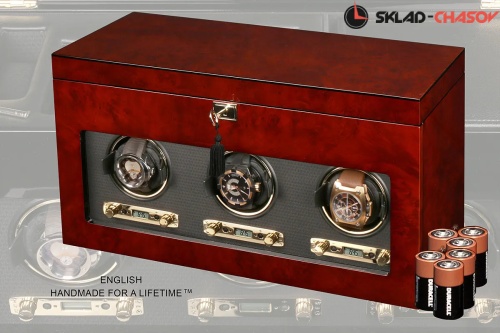 Шкатулка для автоподзавода 3-х часов Wolf Savoy 454710 фото фото 4