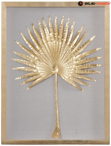 Панно светло-золотистое "Пальма 1" фото