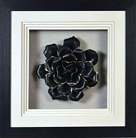 Панно чёрный цветок "Очарование 2" фото