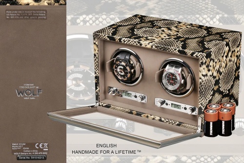 Шкатулка для автоподзавода 2-х часов Wolf 461822 фото фото 3