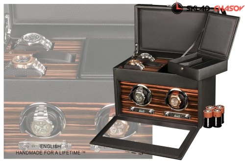 Шкатулка для автоподзавода 2-х часов Wolf 457256 фото фото 3