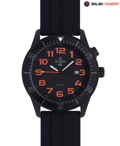 Часы "ШТУРМ" 75905091кк кварцевые на каучуковом ремне фото