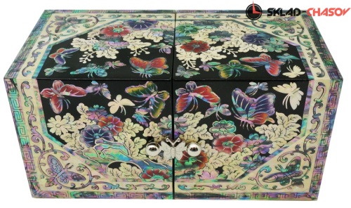 Шкатулка раскладная "Бабочка" темная 170х85х85мм фото фото 3