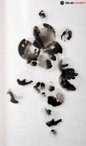 Панно настенное "Капли росы 2" чёрное фото фото 3